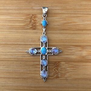 $92 Nicky Butler Estate Cross Sterling Silver 13 Gr. T.W. Marked NB 925 INDIA